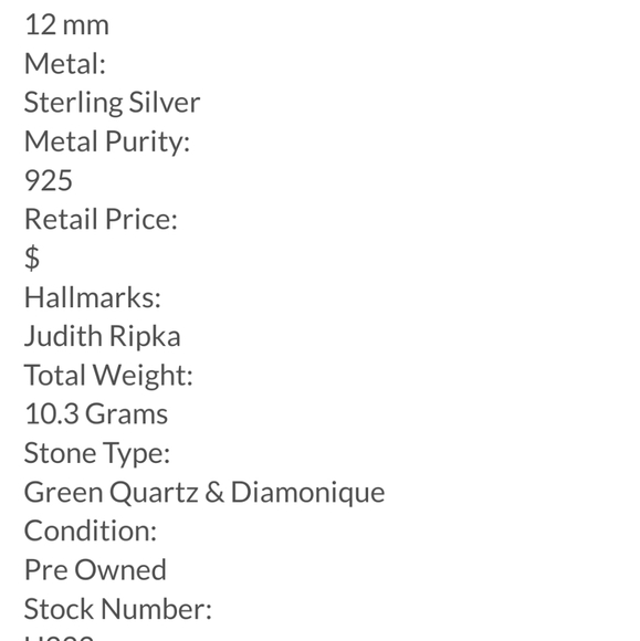 Green quartz Judith Ripka sterling silver crossover hoop earrings - Picture 11 of 11